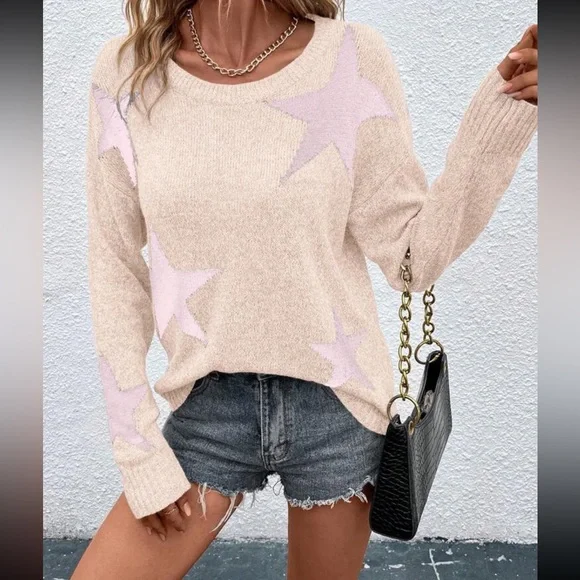 Stars print sweater top - Picture 13 of 16